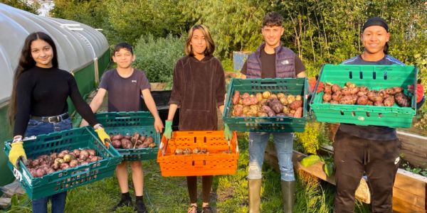 Supporting Young Volunteers to Build an Urban Farm