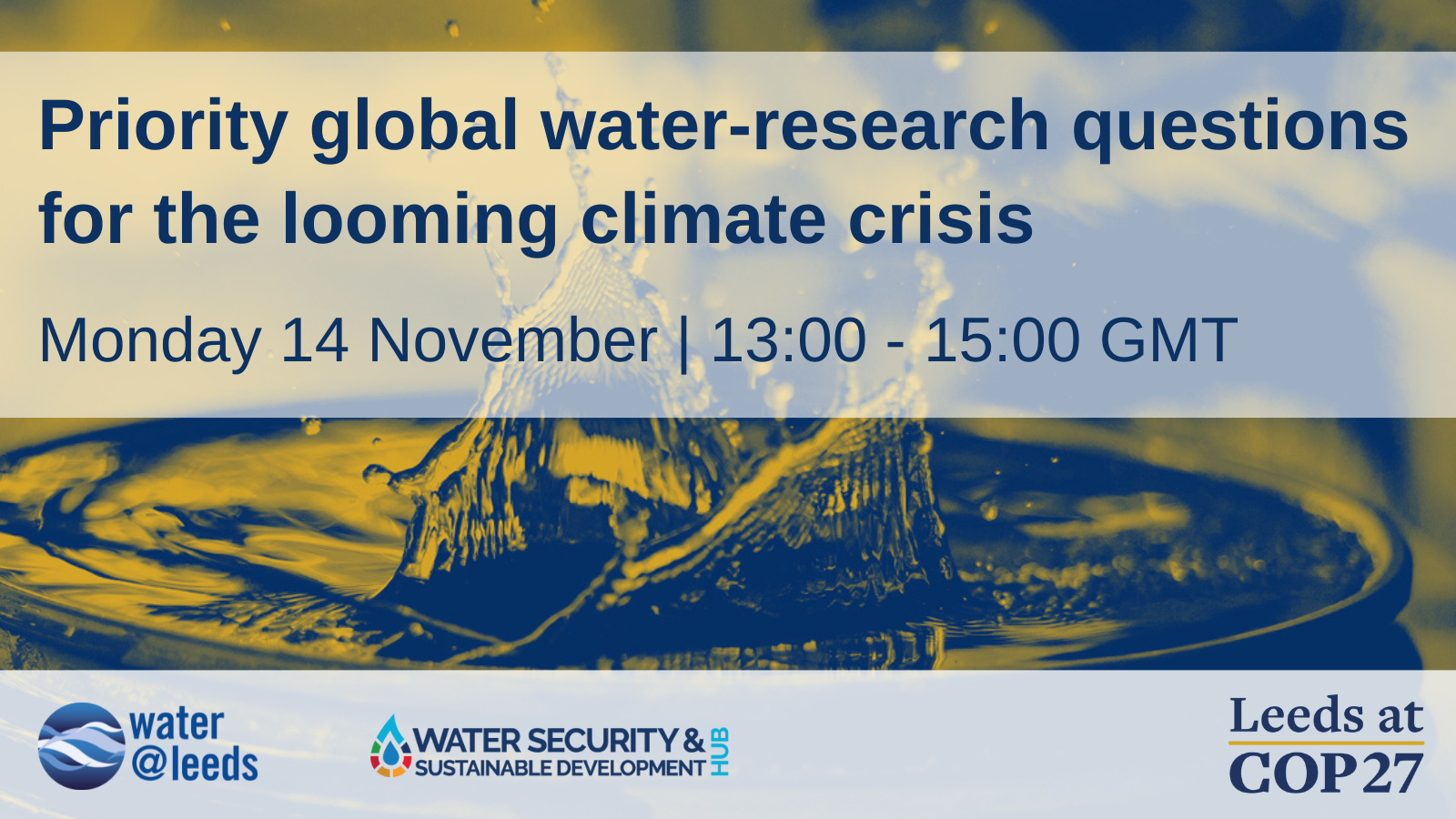 Priority global water-research questions for the looming climate crisis