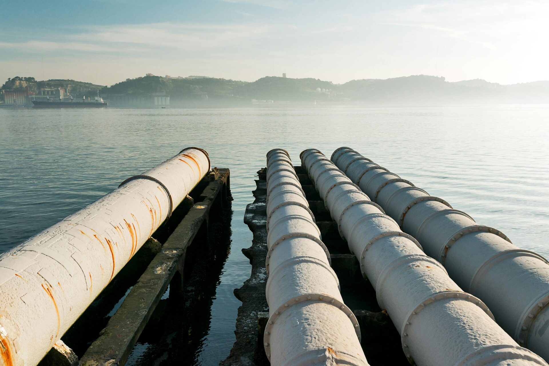 Photo of sewage pipes in Lisbon